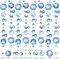 Transparent Bubble Garlands Mermaid Party Decoration Colored Blue Flat Cutouts Hanging Streamer for Birthday Baptism Wedding Ocean Wall Decal Baby Shower Under Sea Festal Kid Room Photo Props (Blue)